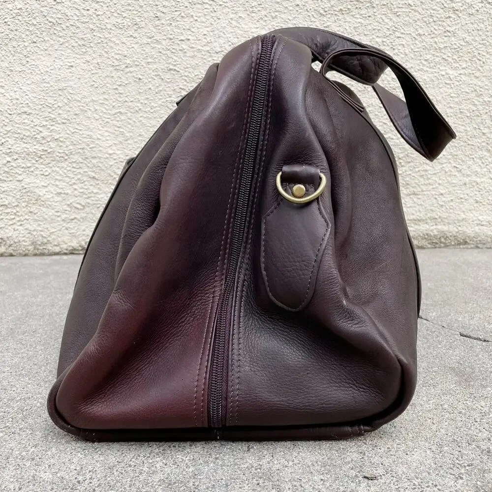Brown Leather Cal Club California Golf Club SF Bag Embroidered "CK" Initials - Picture 6 of 13